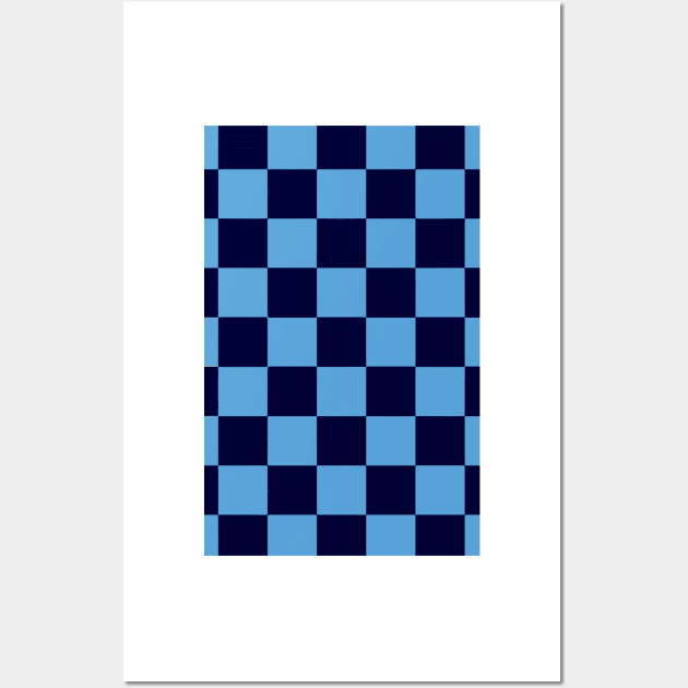 Copy of Co. Dublin GAA Blue and White Checkered Fan Flag Wall Art by Culture-Factory